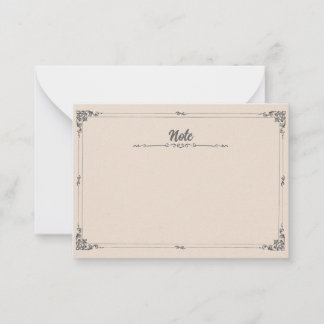 Elegant Vintage two borders Classic Ornate Frame  Card