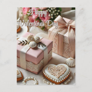 Elegant Vintage Valentine's Day Postcard