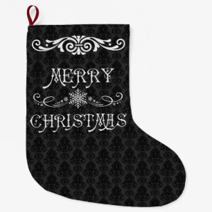 Elegant, Vintage, Victorian Christmas Large Christmas Stocking