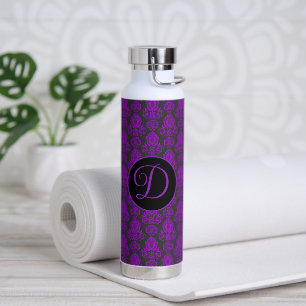 Elegant, Vintage, Victorian Damask Personalised  Water Bottle