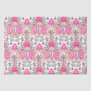 Elegant Vintage Victorian Pink Flower Pattern Tissue Paper