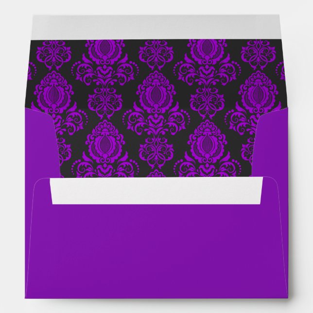 Elegant, Vintage, Victorian Steampunk Damask  Envelope (Back (Bottom))
