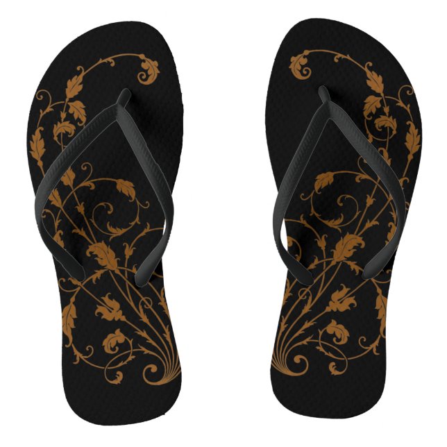 Elegant, Vintage, Victorian Steampunk Flip Flops (Footbed)