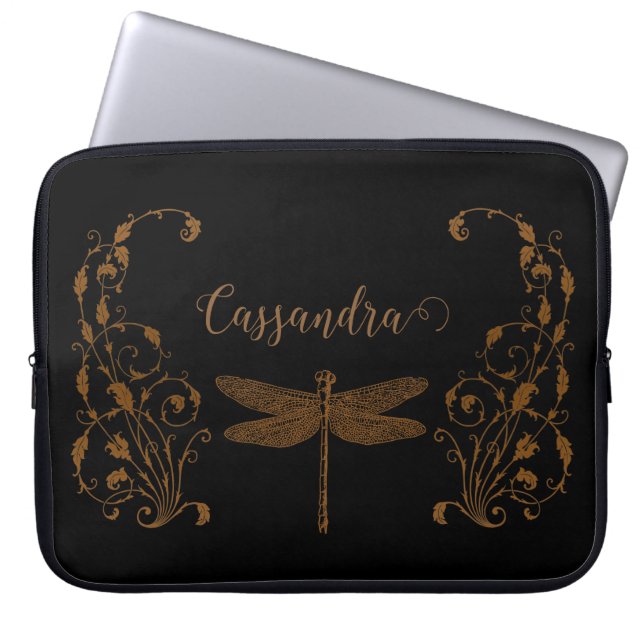 Elegant, Vintage, Victorian Steampunk Personalised Laptop Sleeve (Front)