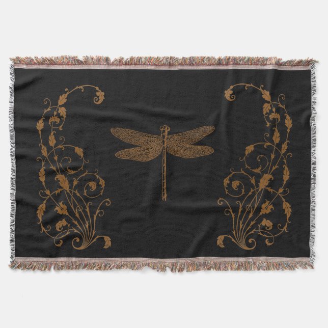 Elegant, Vintage, Victorian Steampunk  Throw Blanket (Front)