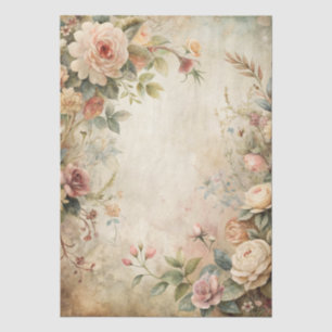 Elegant Vintage Victorian Style Roses Decoupage Tissue Paper