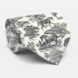 Elegant Vintage Vintage Horses Country Toile Tie