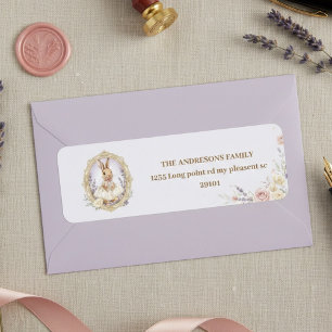 Elegant Vintage Watercolor Bunny 