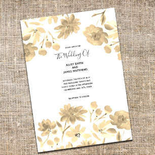 Elegant Vintage Watercolor Floral Design  Invitati Invitation