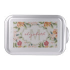 Elegant Vintage Watercolor Flowers Monogrammed