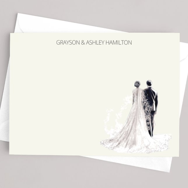 Elegant Vintage Wedding Couple Card (Creator Uploaded)