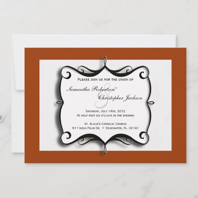 Elegant Vintage Wedding Invite (Front)
