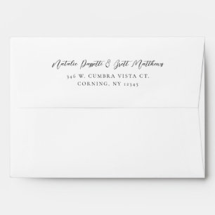 Elegant Vintage Winter Florals Pre-Addressed Envelope