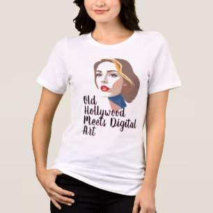 Elegant Vintage Woman Portrait Tri-Blend Shirt