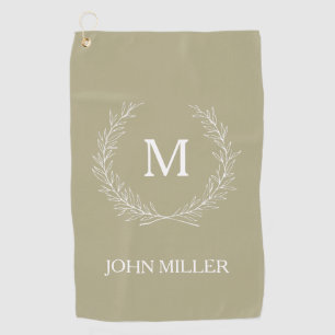Elegant vintage wreath decoration golf towel