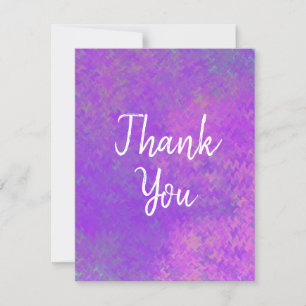 Elegant Violet Artsy Marbling Thank You Card