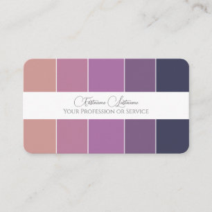 Elegant violet color palette calligraphy QR-Code Business Card