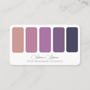 Elegant violet color palette calligraphy QR-Code Business Card