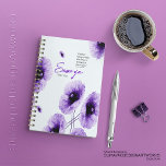 Elegant Violet Floral Spiral Planner Customisable<br><div class="desc">Gold spiral - Soft Cover If you appreciate the beauty of flowers and crave an organised life, SumayaCDesignArtworks has got you covered. Our Elegant Violet Floral Spiral Planner featuring an elegant design in both sides (Front and Back) is more than just a tool, it's a canvas for your dreams and...</div>