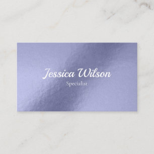 Elegant violet foil gold modern business card