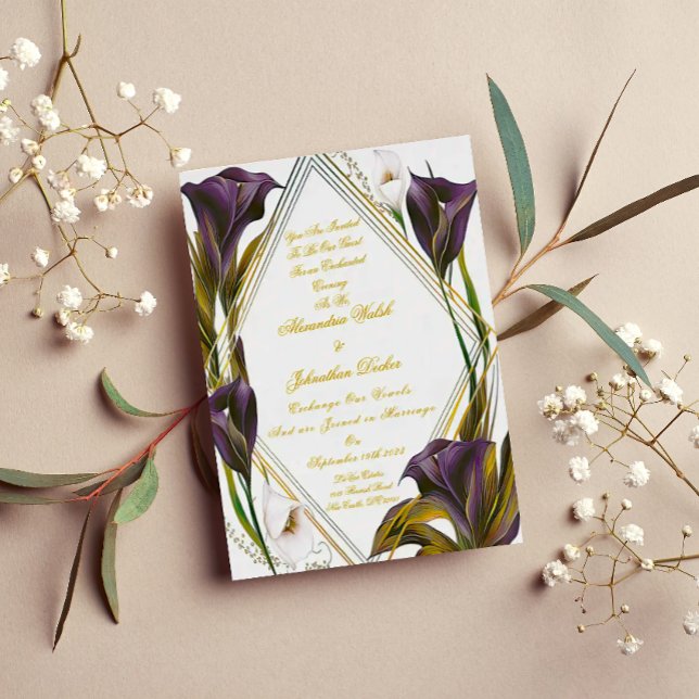 Elegant Violet Purple Calla Lilly Floral  (Creator Uploaded)