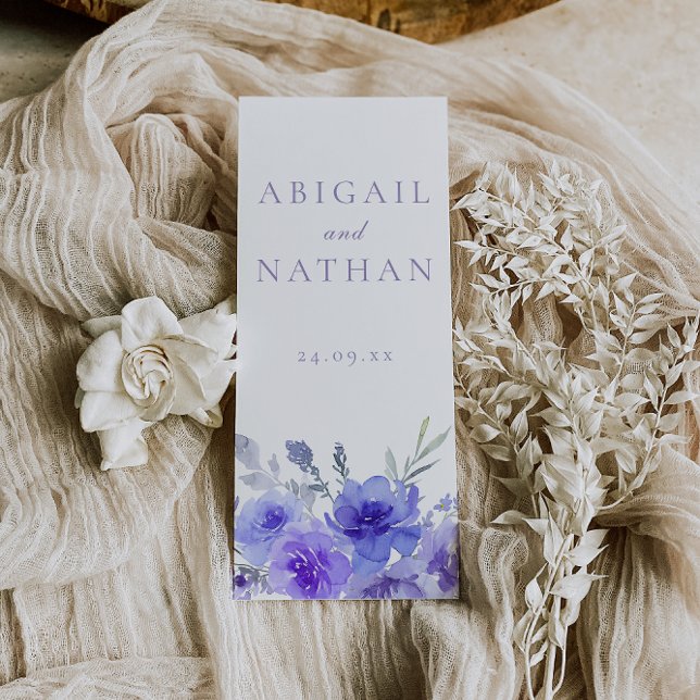 Elegant Violet Purple Wedding Ceremony Program (Creator Uploaded)