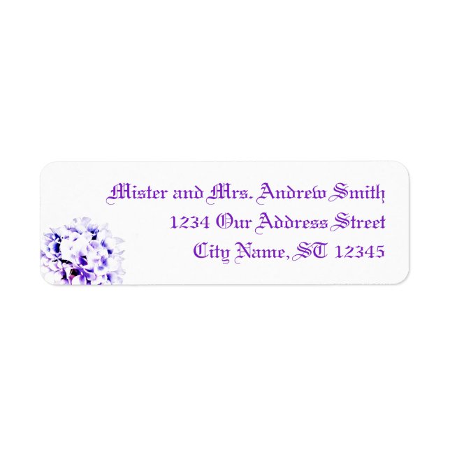 Elegant Violets Return Address (Front)