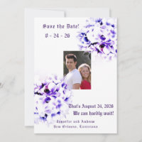 Elegant Violets Save the Date