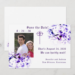 Elegant Violets Save the Date