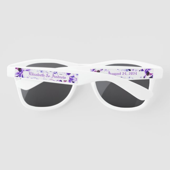 Elegant Violets  Sunglasses (Back)