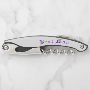 Elegant Violets Wedding Party Gift Corkscrew