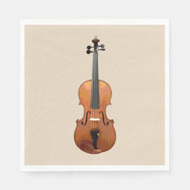 Elegant Violin Orchestra Napkin (Front)
