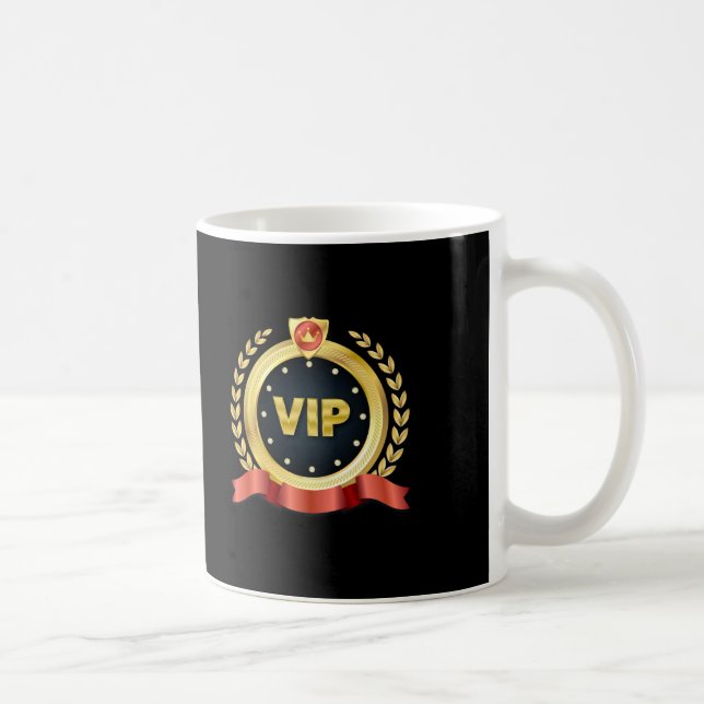 Elegant VIP Gold Medallion Coffee Mug (Right)