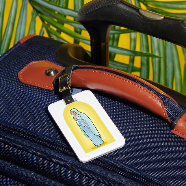 Elegant Virgin Mary Catholic Religious Luggage Tag (Creator Uploaded)