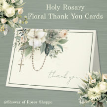 Elegant Virgin Mary Religious Catholic Floral