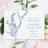 Elegant Virginia Beach Map Wedding