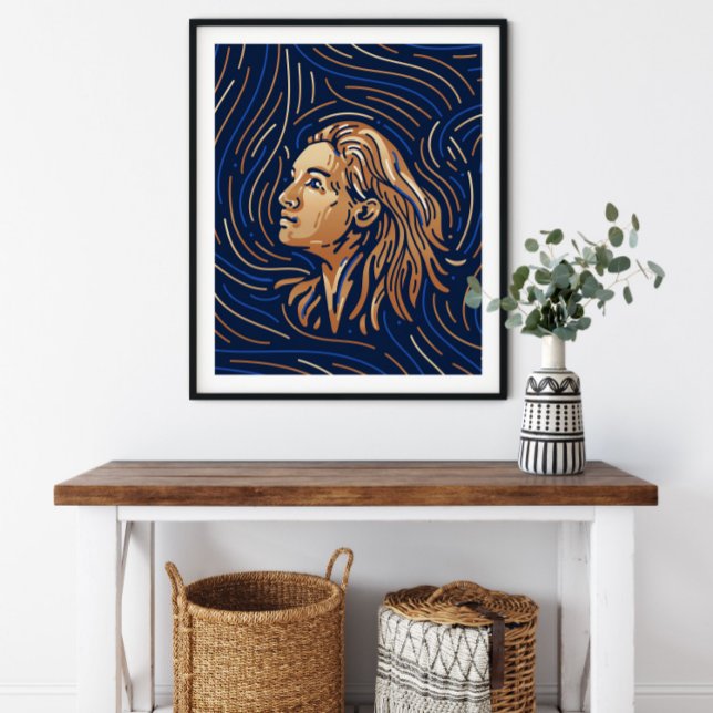 Elegant Virgo Zodiac Sign Print | Astrology Print (Creator Uploaded)