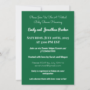 Elegant Virtual Baby Shower Invitation