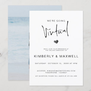 Elegant Virtual Photo Online Wedding Invitation