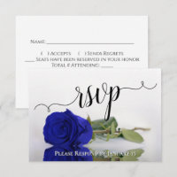 Elegant Vivid Royal Blue Reflecting Rose Wedding