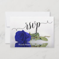 Elegant Vivid Royal Blue Reflecting Rose Wedding