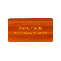 Elegant Walnut Wood Nostalgic Template Gold Script