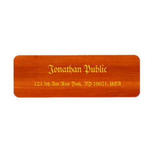 Elegant Walnut Wood Template Gold Script Vintage