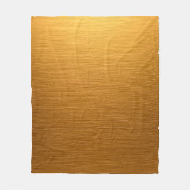 Elegant Warm Brushed Brass Metal Texture Quiet Fleece Blanket (Front)