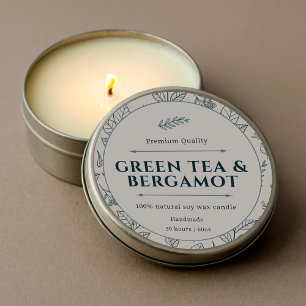 Elegant Warm Milky Creamy Botanic Candle Classic Round Sticker