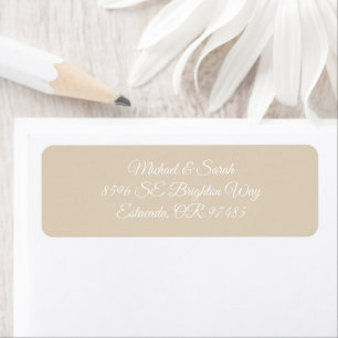 Elegant Warm Sand Return Address