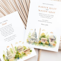 Elegant Washington D.C. Landmark Wedding Invite
