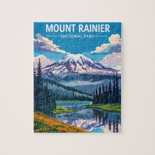 Elegant Washington DC Vintage  watercolor  Jigsaw Puzzle