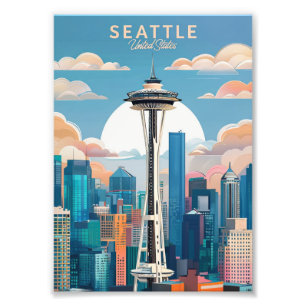 Elegant Washington DC Vintage watercolor Photo Print