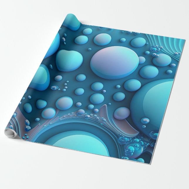 Elegant Water Bubble Wrapping Paper (Unrolled)